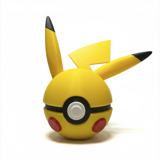 Poké Ball Pikachu decorativa impresa en 3D